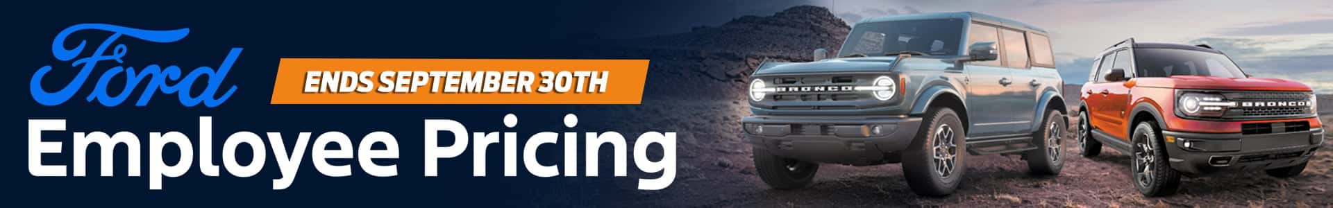 Island Ford Employee Pricing 2026 Ending Desktop Banner