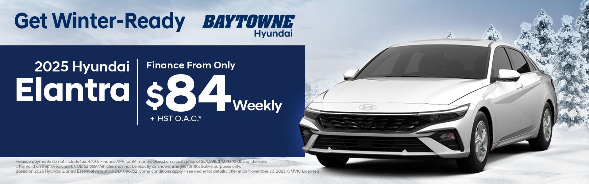 2025 Hyundai Elantra Finance From Only $84 Weekly + HST O.A.C.*