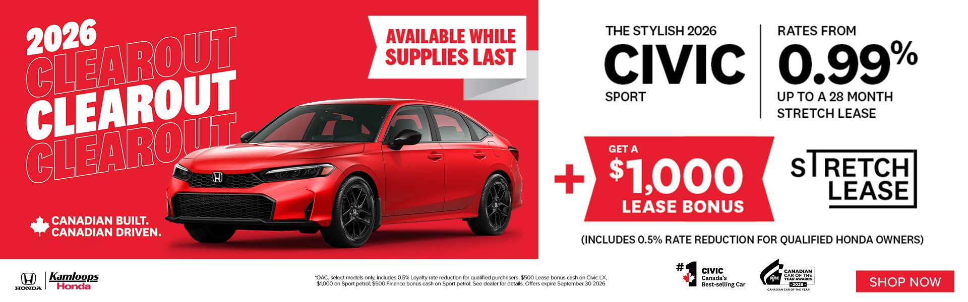 September Civic Offer