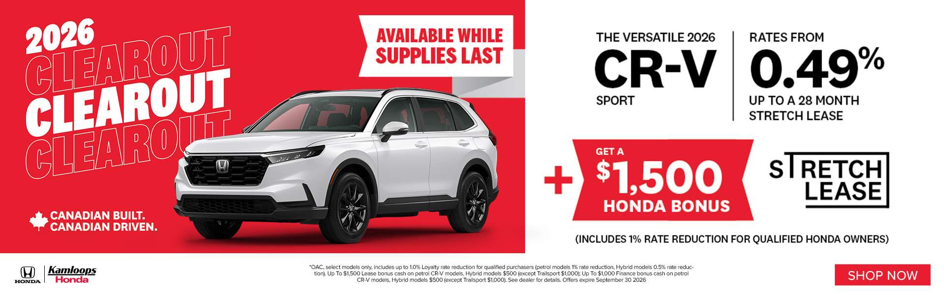 September CR-V Offer