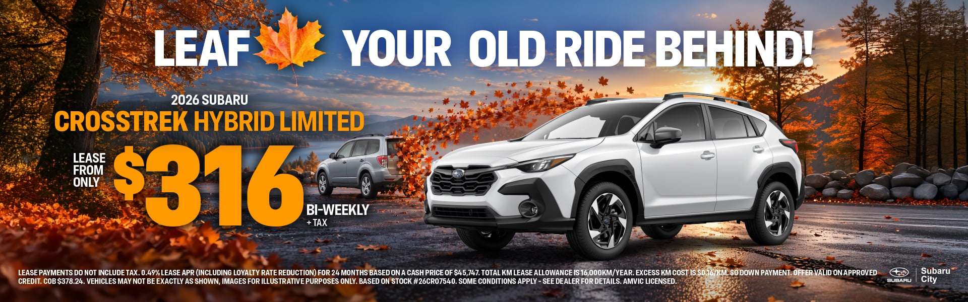 October Crosstrek Promo