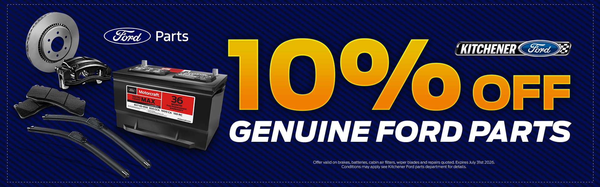 10% off Ford Parts Kitchener