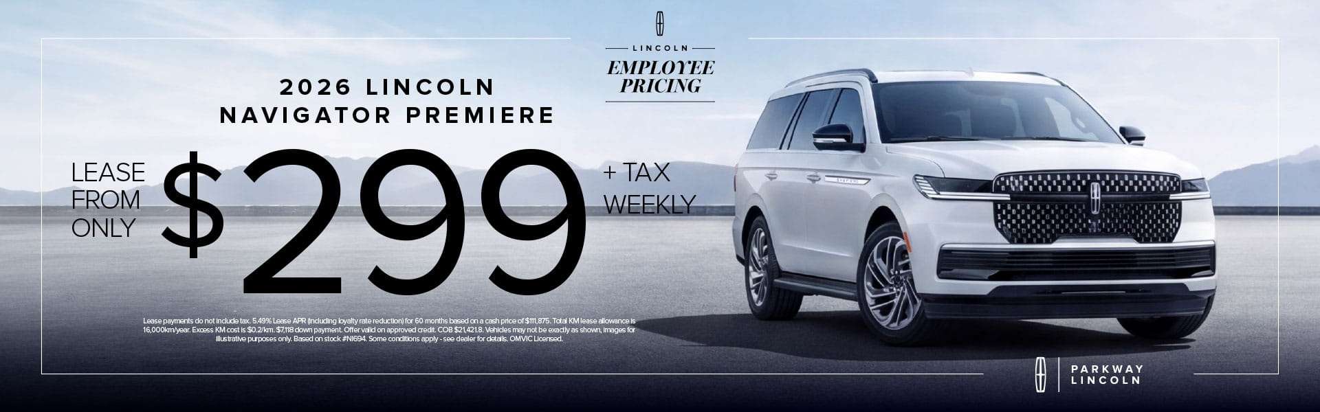 2026 Lincoln Navigator employee Pricing
