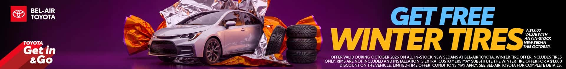 Get free winter tires with purchase of new Corolla