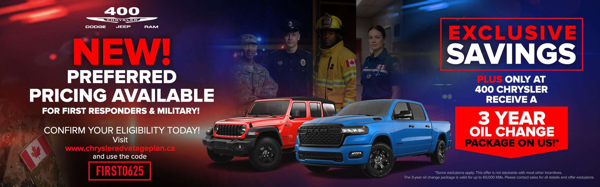 Preferred Pricing for Military and First Responders