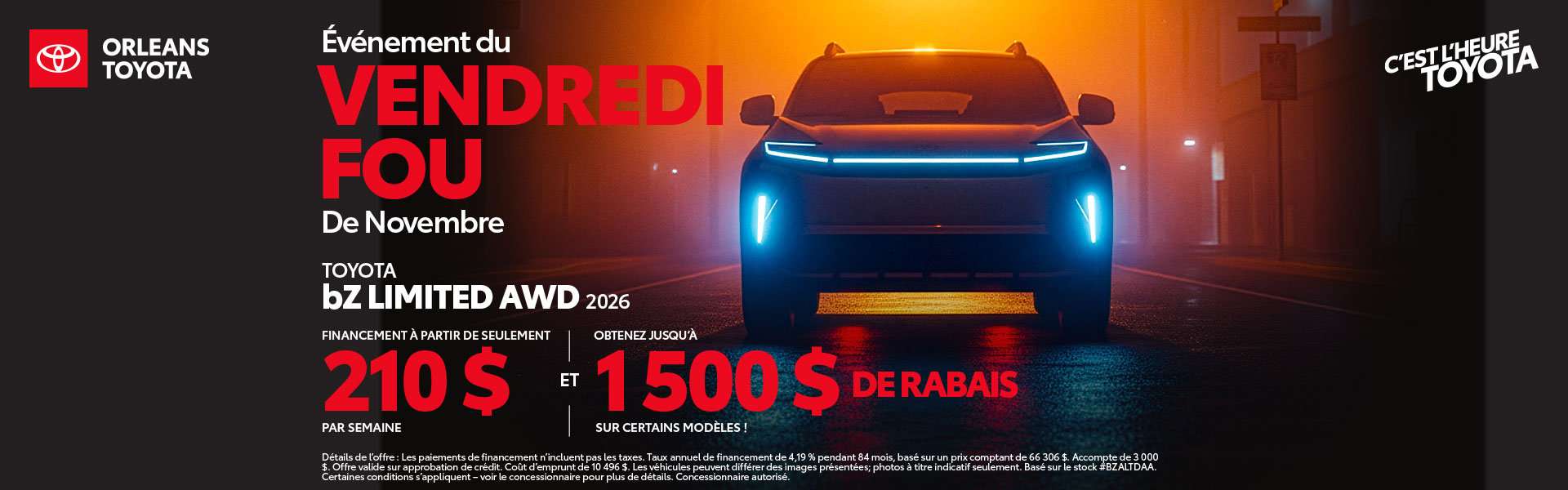 Toyota bz at Orleans