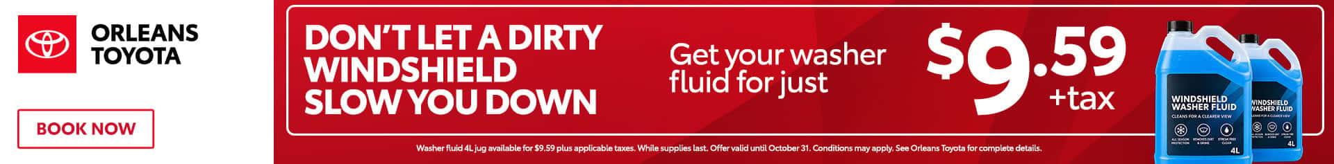 Washer Fluid Special Ottawa, Orleans Toyota