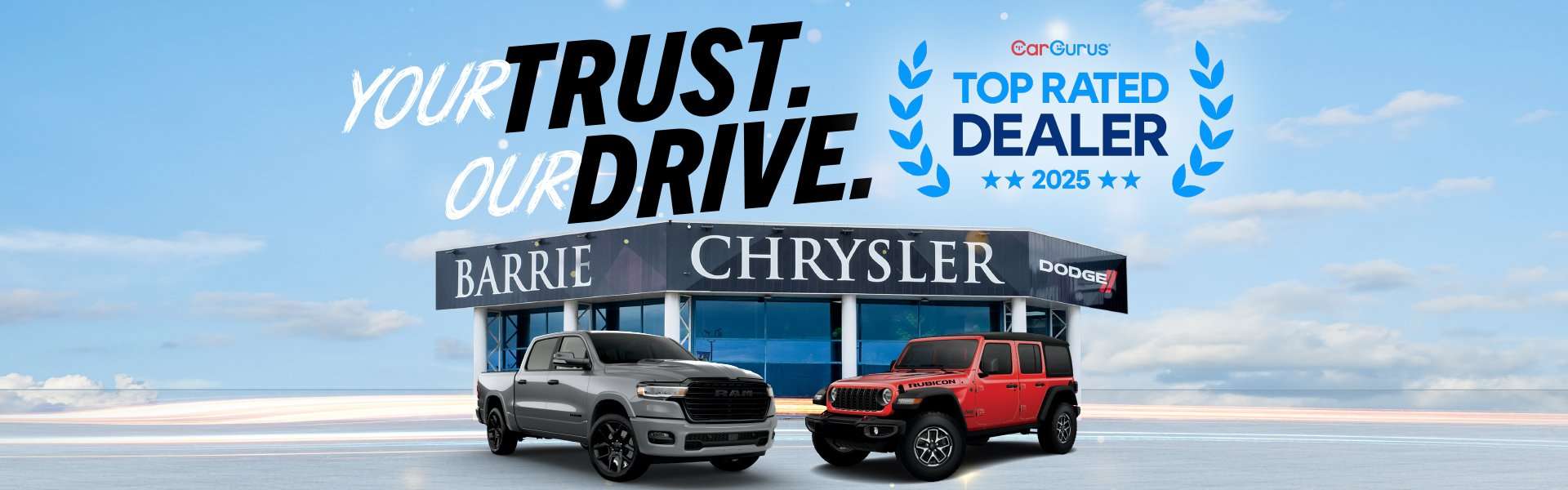 Barrie Chrysler Dodge Jeep Ram is CarGurus Top-Rated Dealer