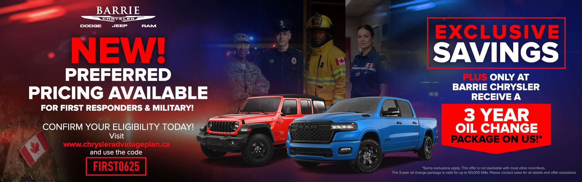 Preferred Pricing for Military and First Responders