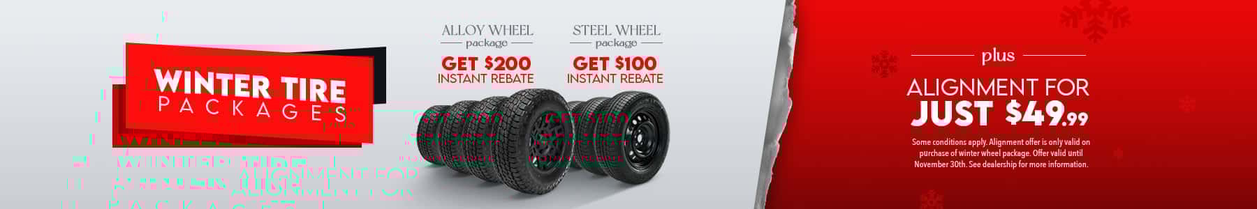 Sherwood Park Toyota Winter Tire Packages with Instant Rebates & Alignment Special