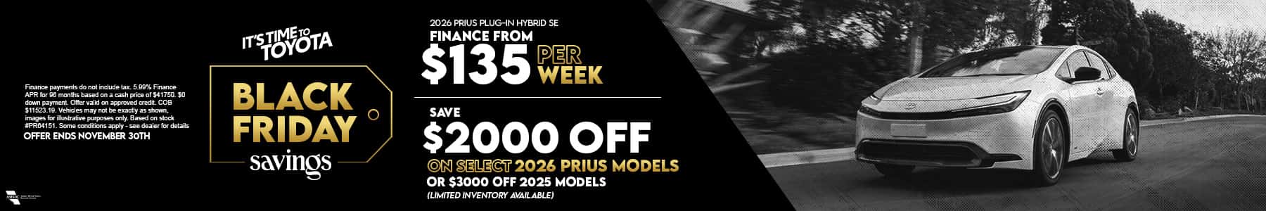 get up to $2000 off on 2026 prius at Sherwood Park toyota