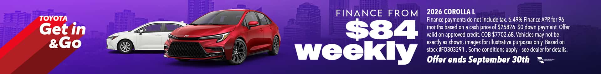 Drive new Toyota Corolla from just $84 + tax weekly available in-stock at Sherwood Park Toyota, AB