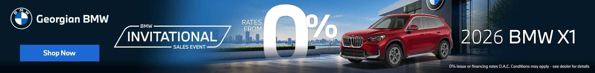 September 2026 BMW x1 0% rates