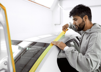 4. Clean the vehicle and tape surfaces