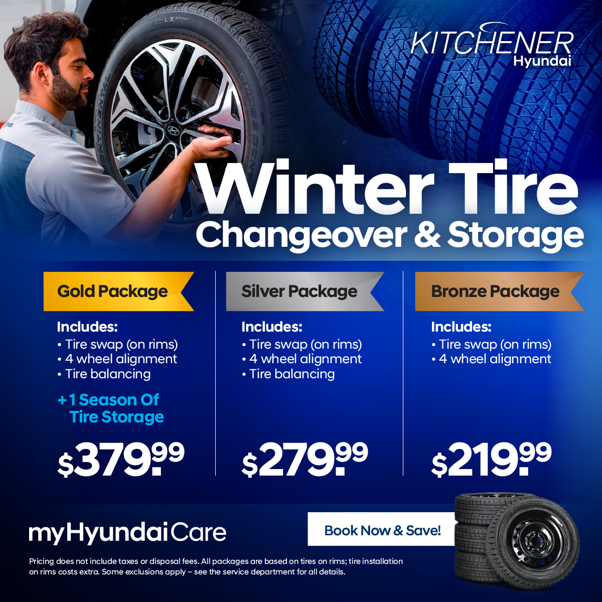 Save On Your Winter Tire Changeover & Storage Here at Kitchener Hyundai