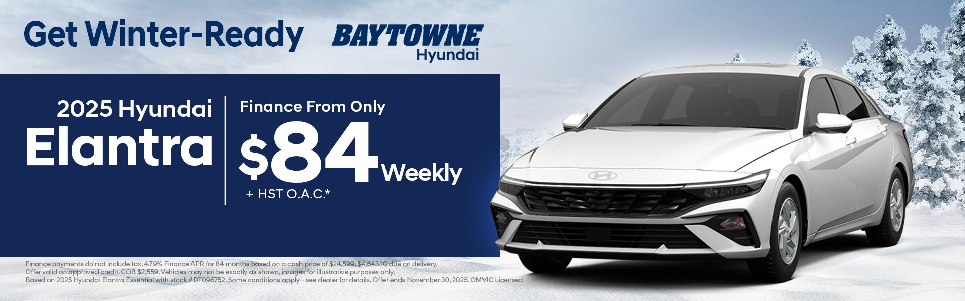 2025 Hyundai Elantra Finance From Only $84 Weekly + HST O.A.C.*