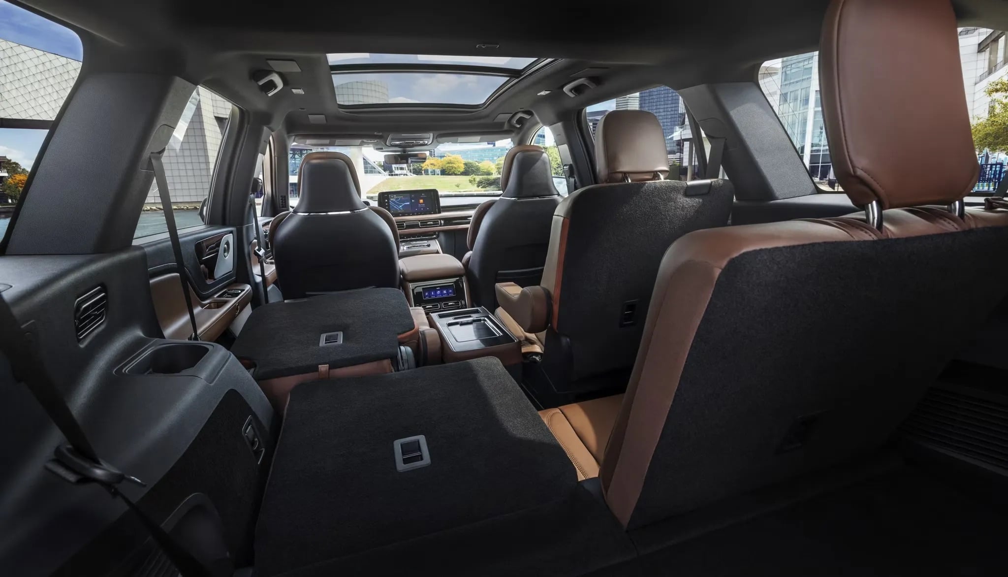 2026 Lincoln Aviator spacious three row seating layout interior cargo and passenger space