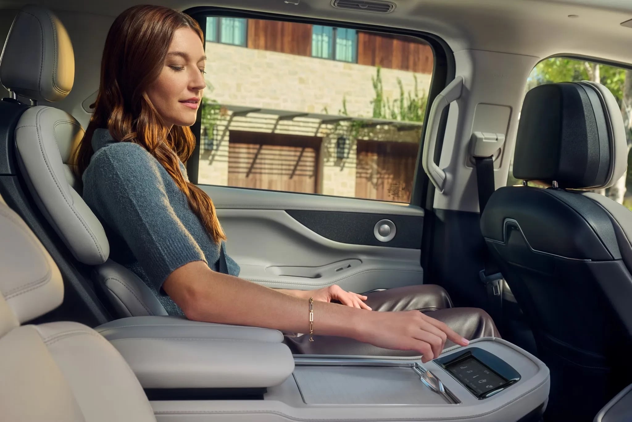 2026 Lincoln Navigator rear passenger enjoying spacious luxury seating interior