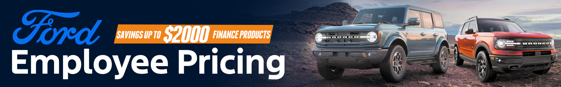 Ford Employee Pricing 2025 Desktop Banner