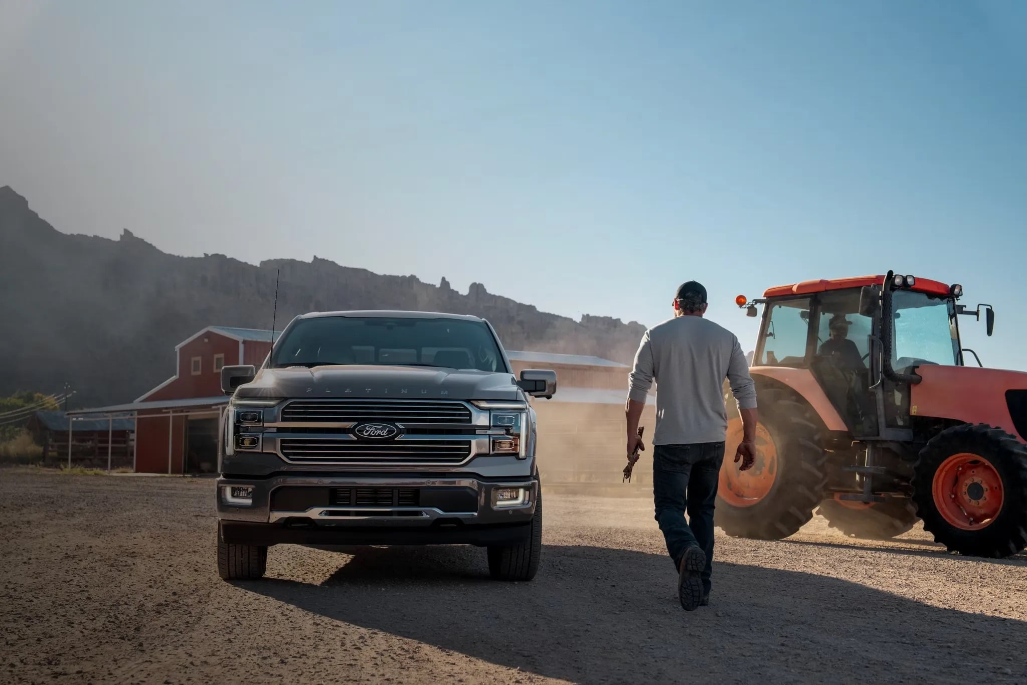 2026 Ford F-150 parked outdoors with people walking nearby