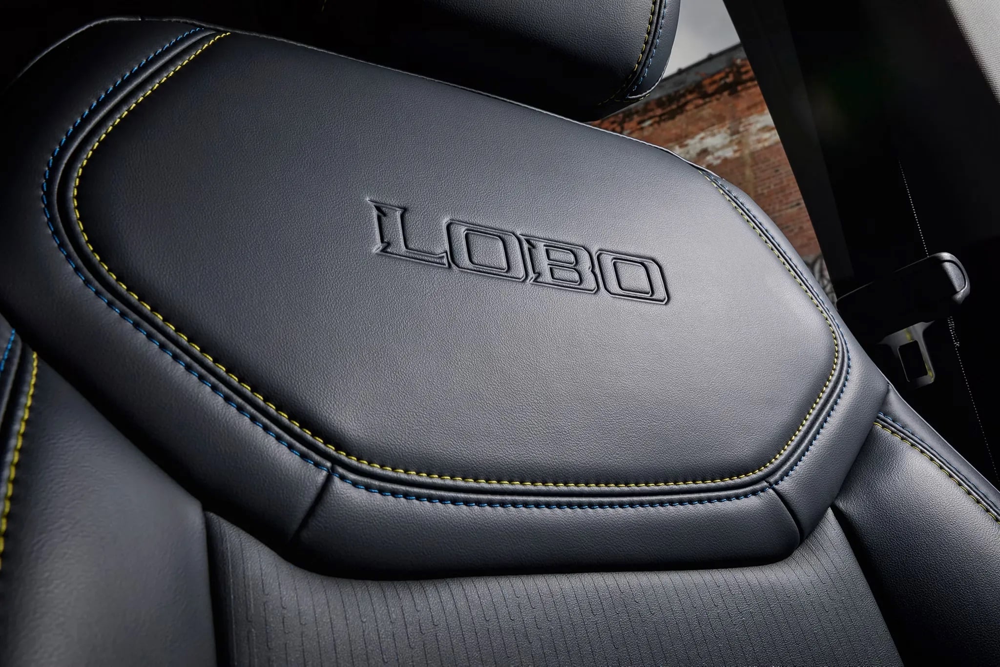 2026 Ford Maverick Lariat interior seat with premium stitching detail
