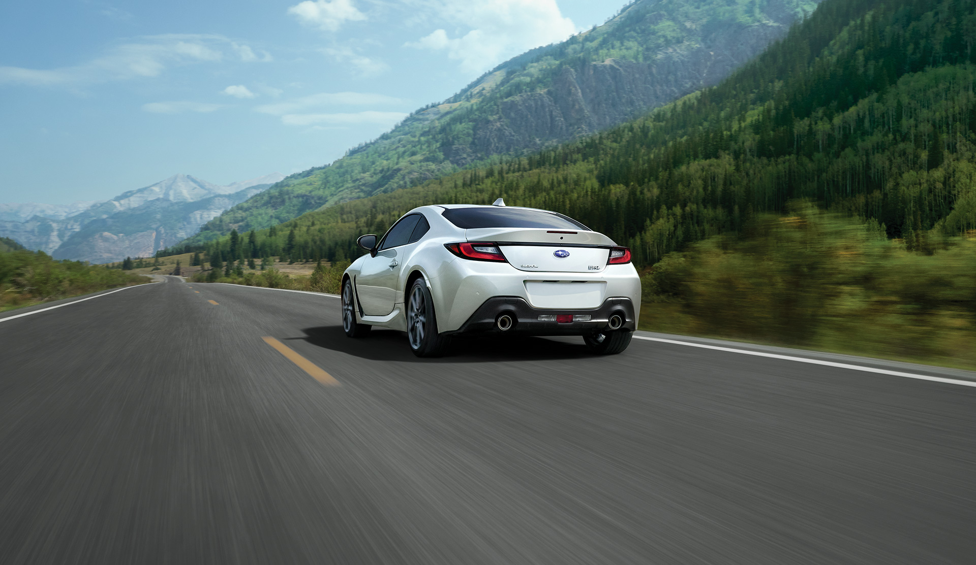 White subaru BRZ rear