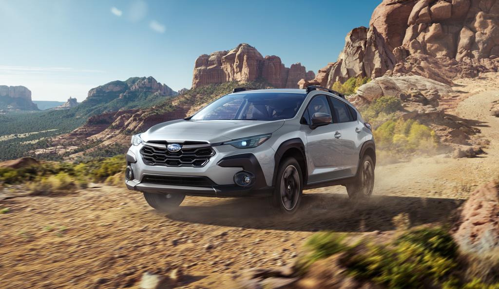 2026 Crosstrek front driving canyon roads