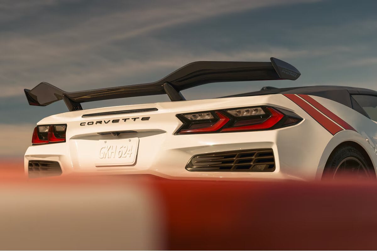 2026 corvette grand sport white rear
