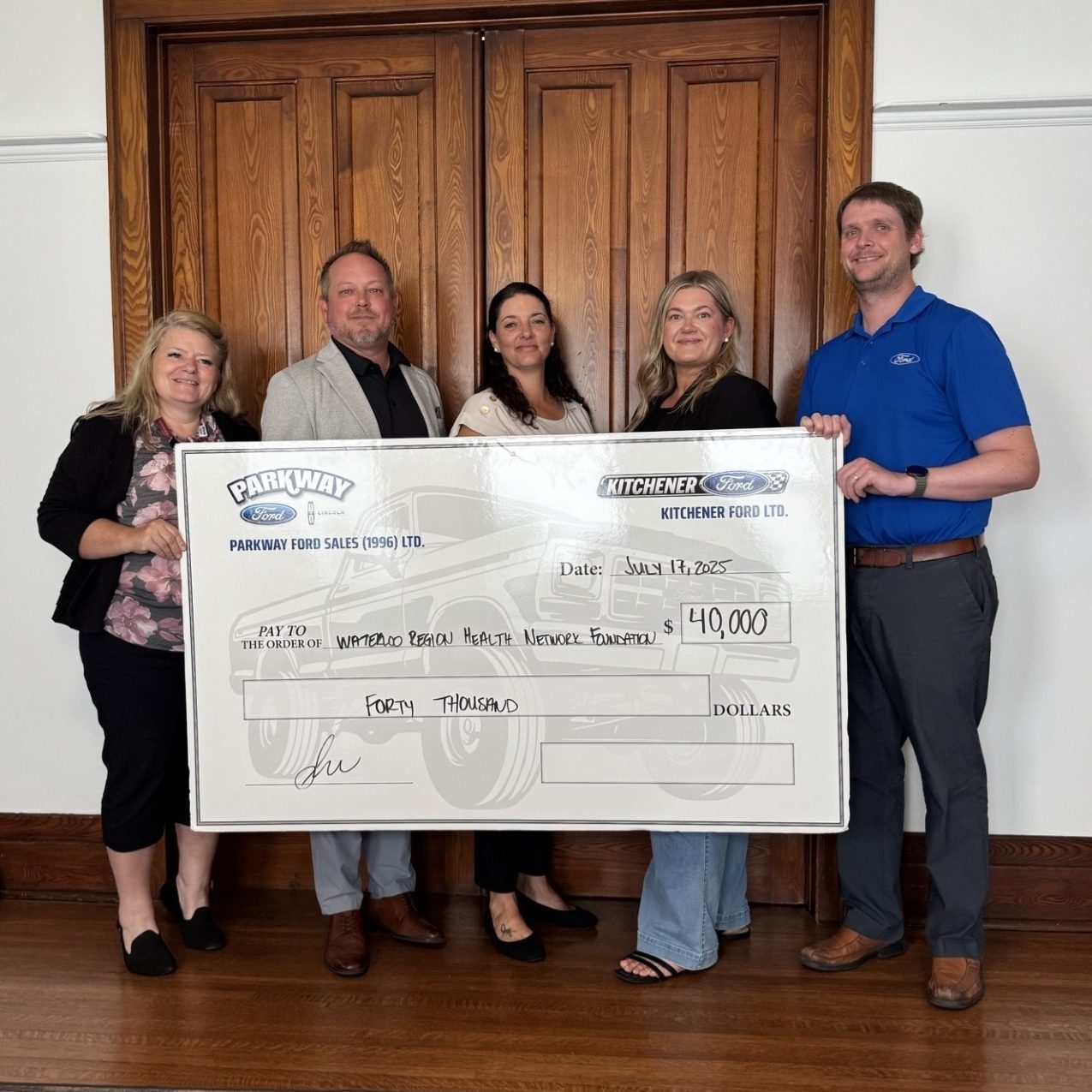 Waterloo Regional Health Network Foundation Donation