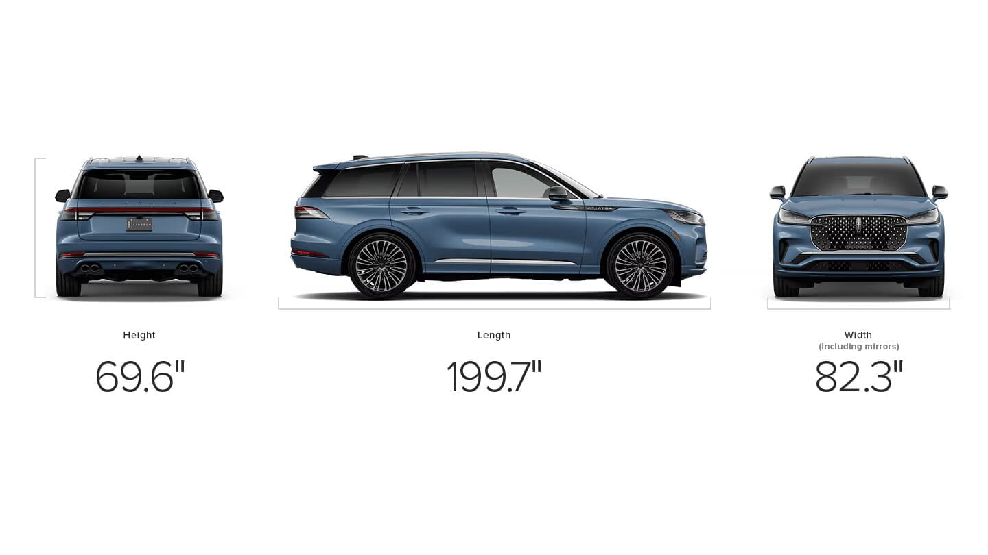 Lincoln Aviator Black Label dimensions