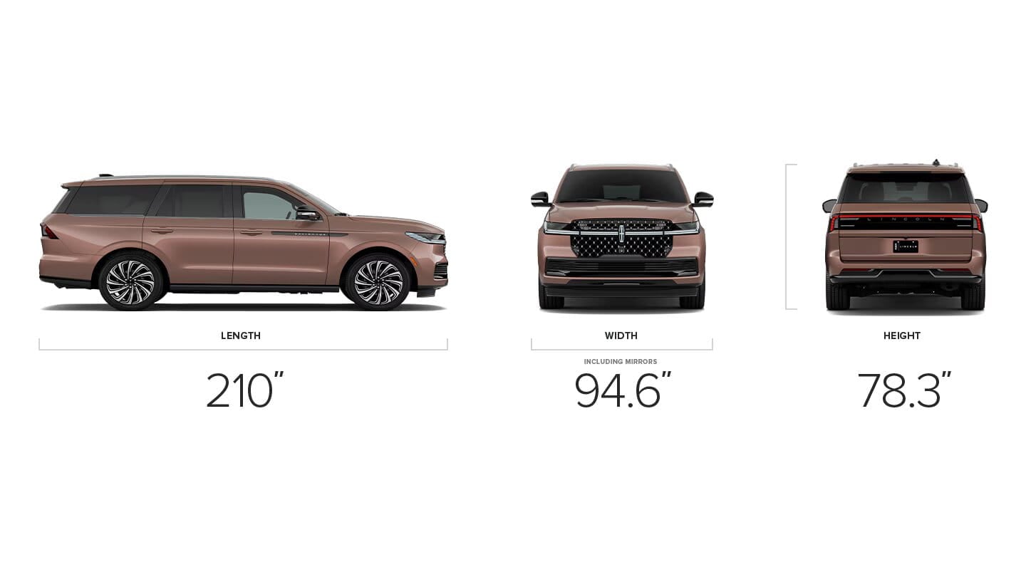 Lincoln Navigator Black label Dimensions