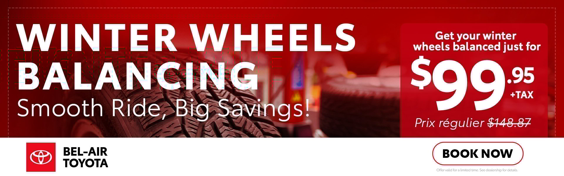 2025-09_BTO_Oct2025-ServiceSpecials_BALANCE_1920x600_EN Get winter wheel balancing for just $99 at bel-air toyota