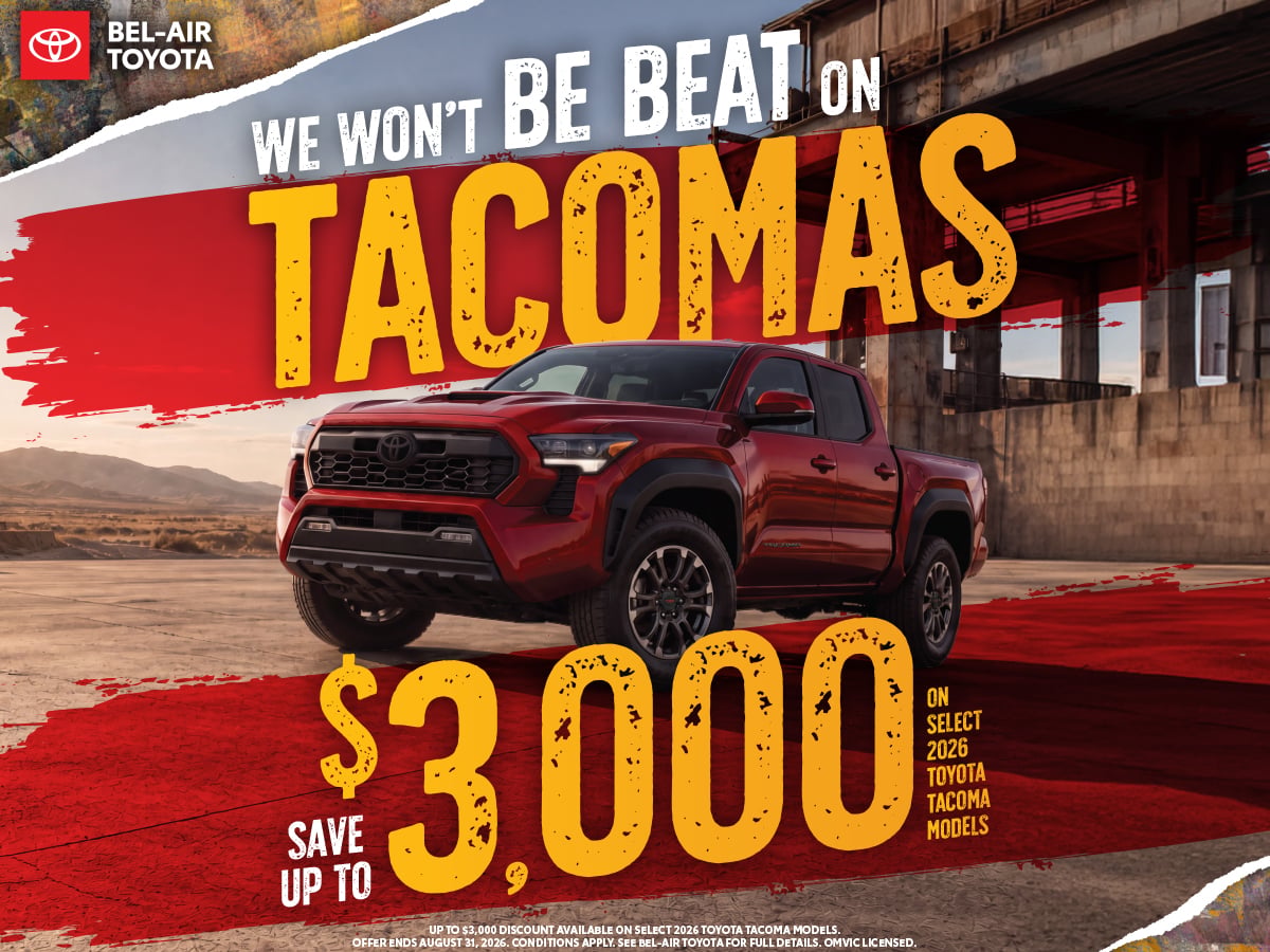 2026 Toyota Tacoma offer at Bel-Air Toyota in Ottawa
