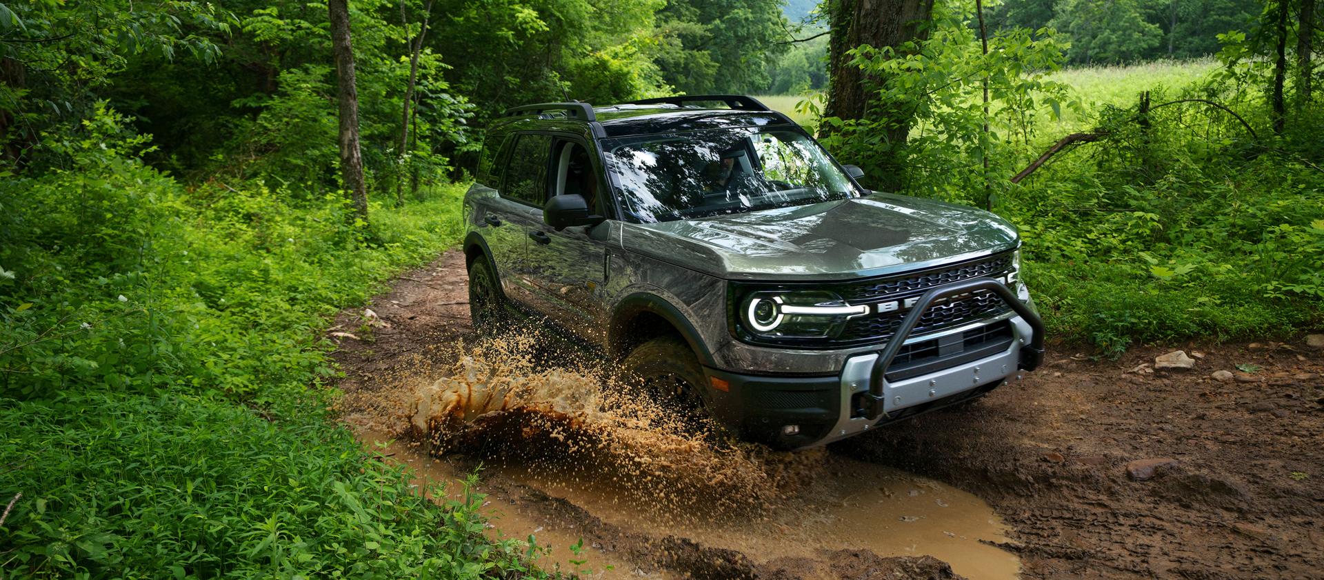 2026 Ford Bronco Sport driving on a forest trail