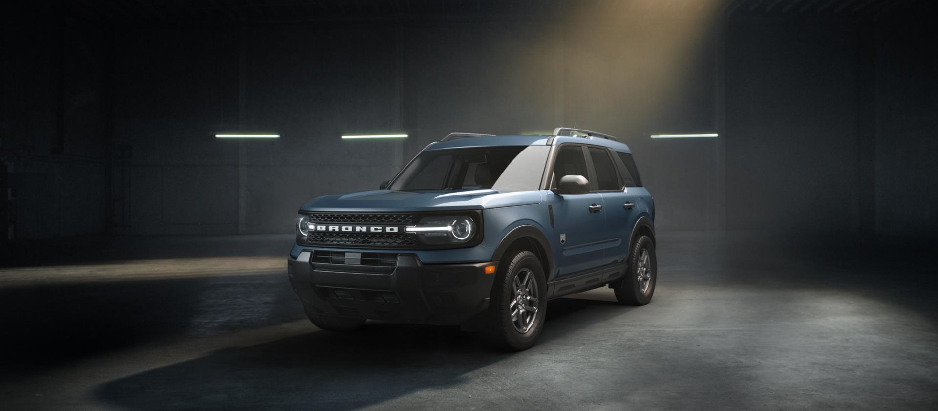 2026 Ford Bronco Sport parked indoors under low lighting