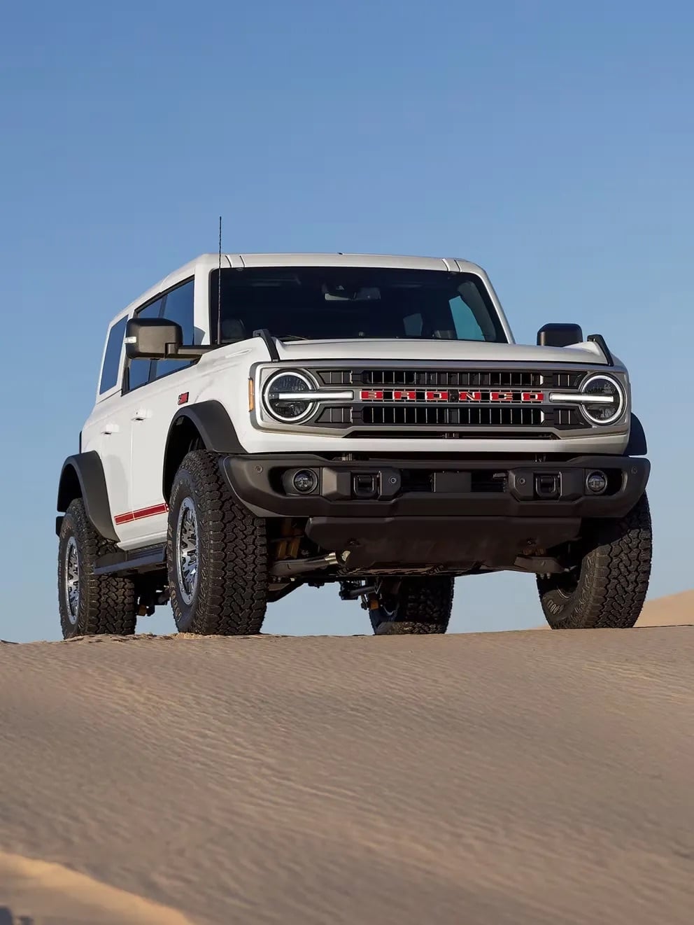 2026 Ford Bronco front grille and headlights close up exterior detail