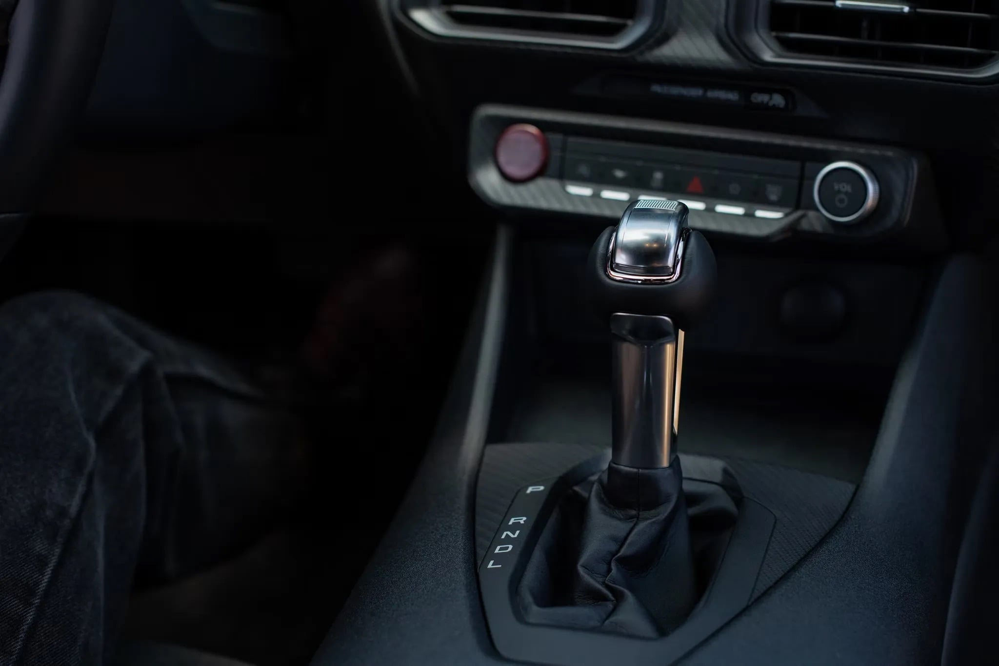 2026 Ford Mustang manual gear shifter and performance interior controls