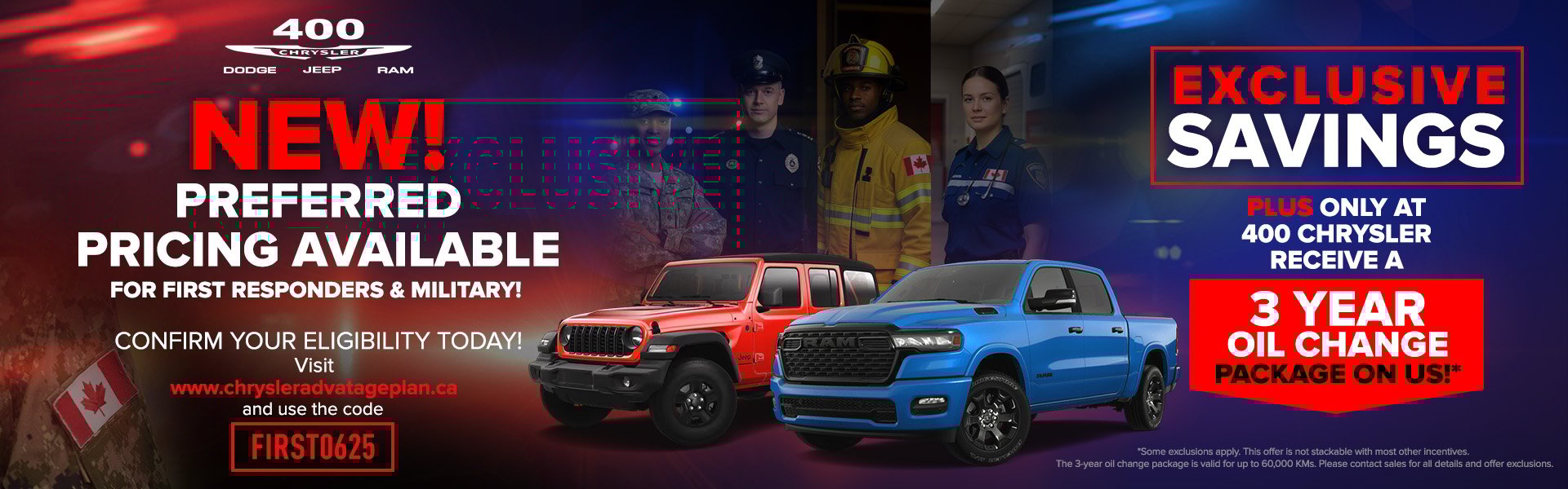 Preferred Pricing for Military and First Responders