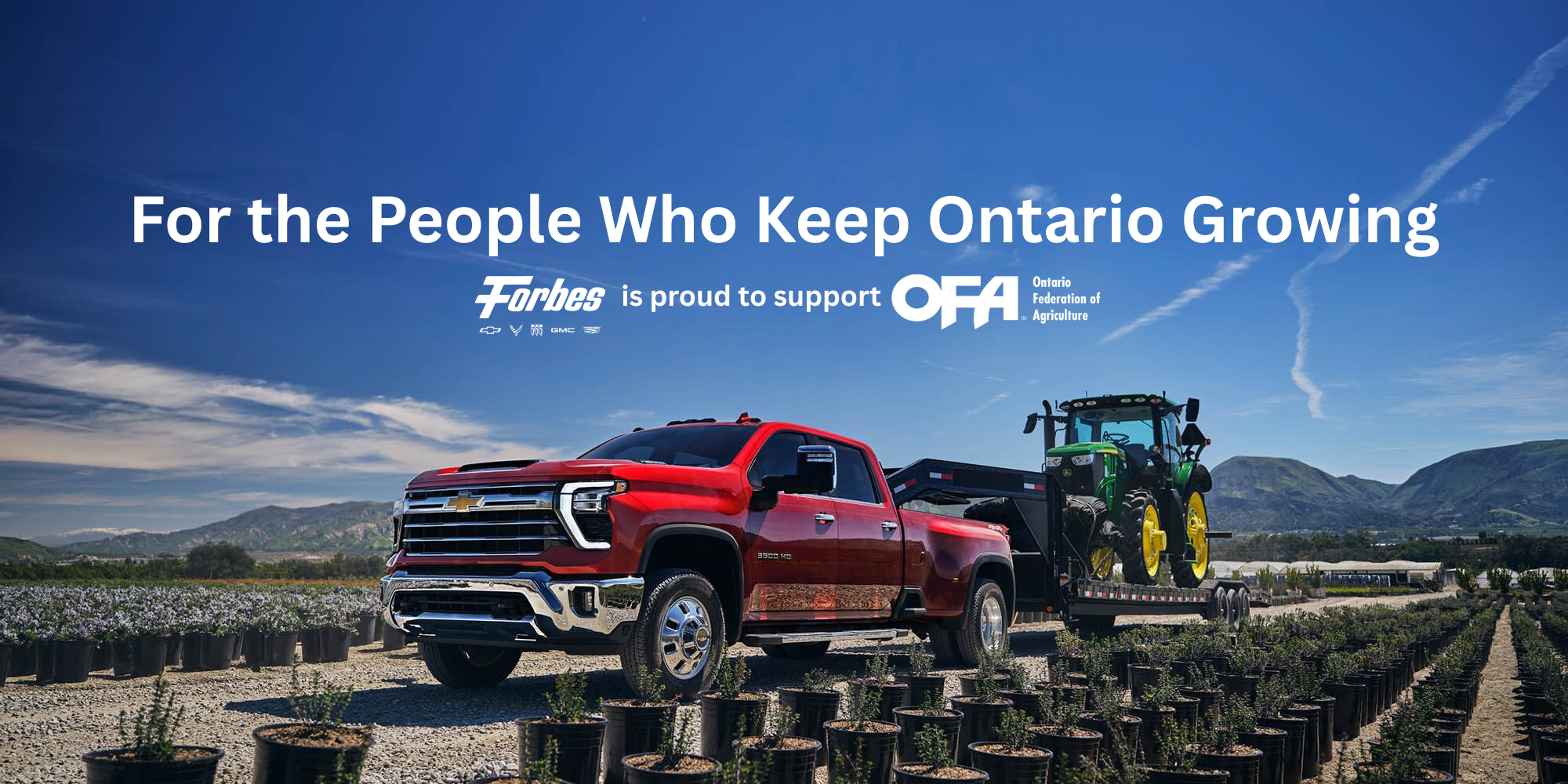 Forbes Motors GM is proud to support Ontario Federation of Agriculture