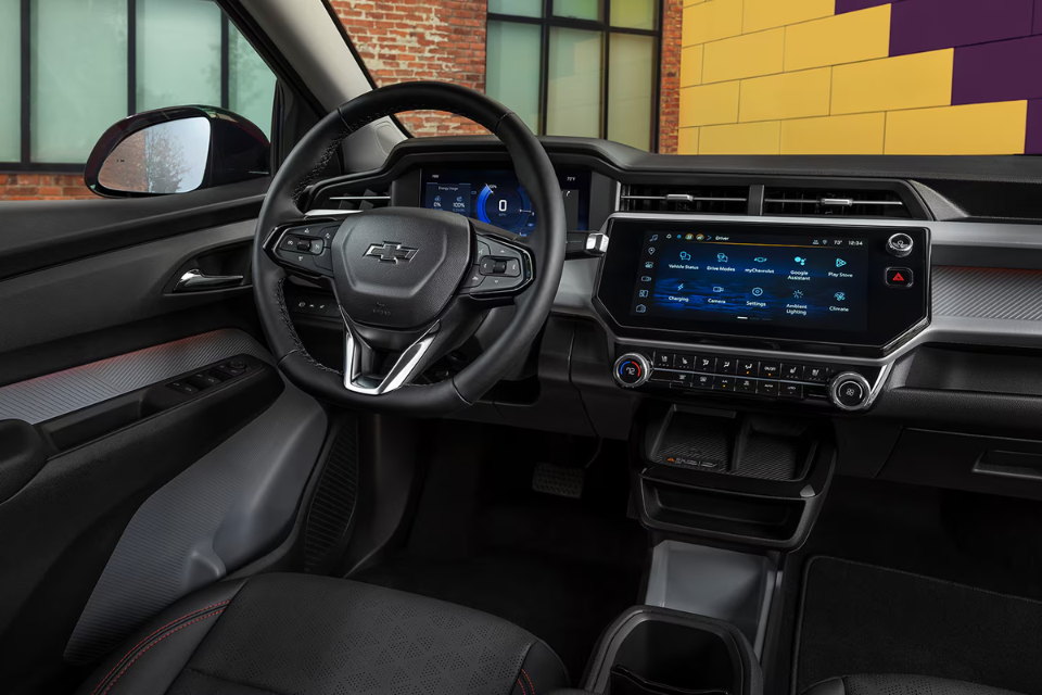 Driver-focused cockpit of the 2027 Chevrolet Bolt EV with digital instrument cluster and infotainment system