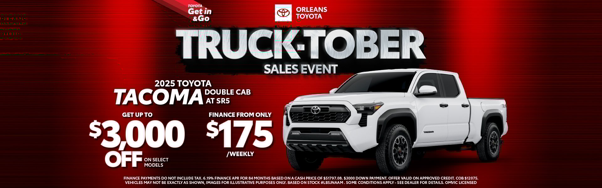 Get up to $3000 off on new Toyota Tacoma at orleans toyota