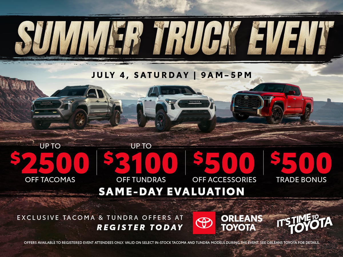 Orleans Toyota Truck Event Offers