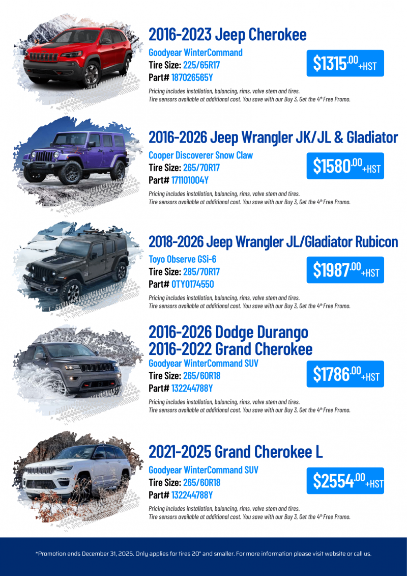2025 Winter Tire Packages