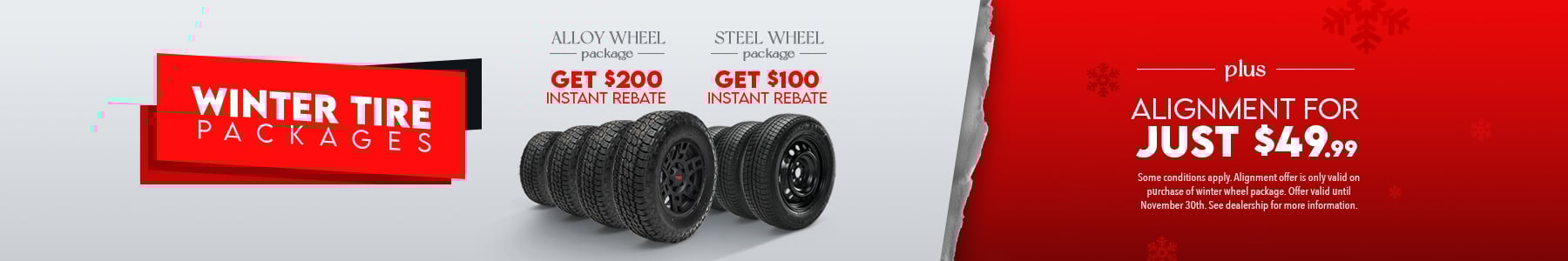 Sherwood Park Toyota Winter Tire Packages with Instant Rebates & Alignment Special
