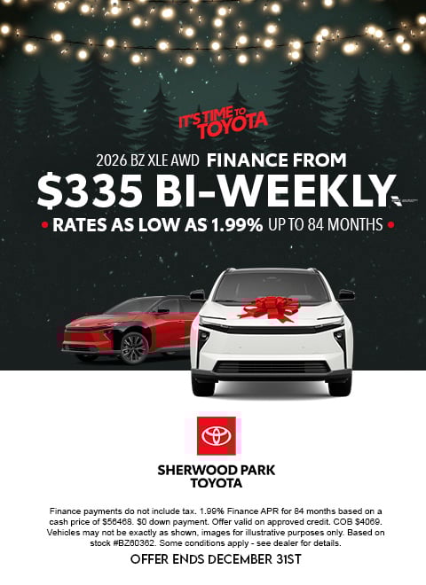 shop Toyota bZ now available at Sherwood Park Toyota