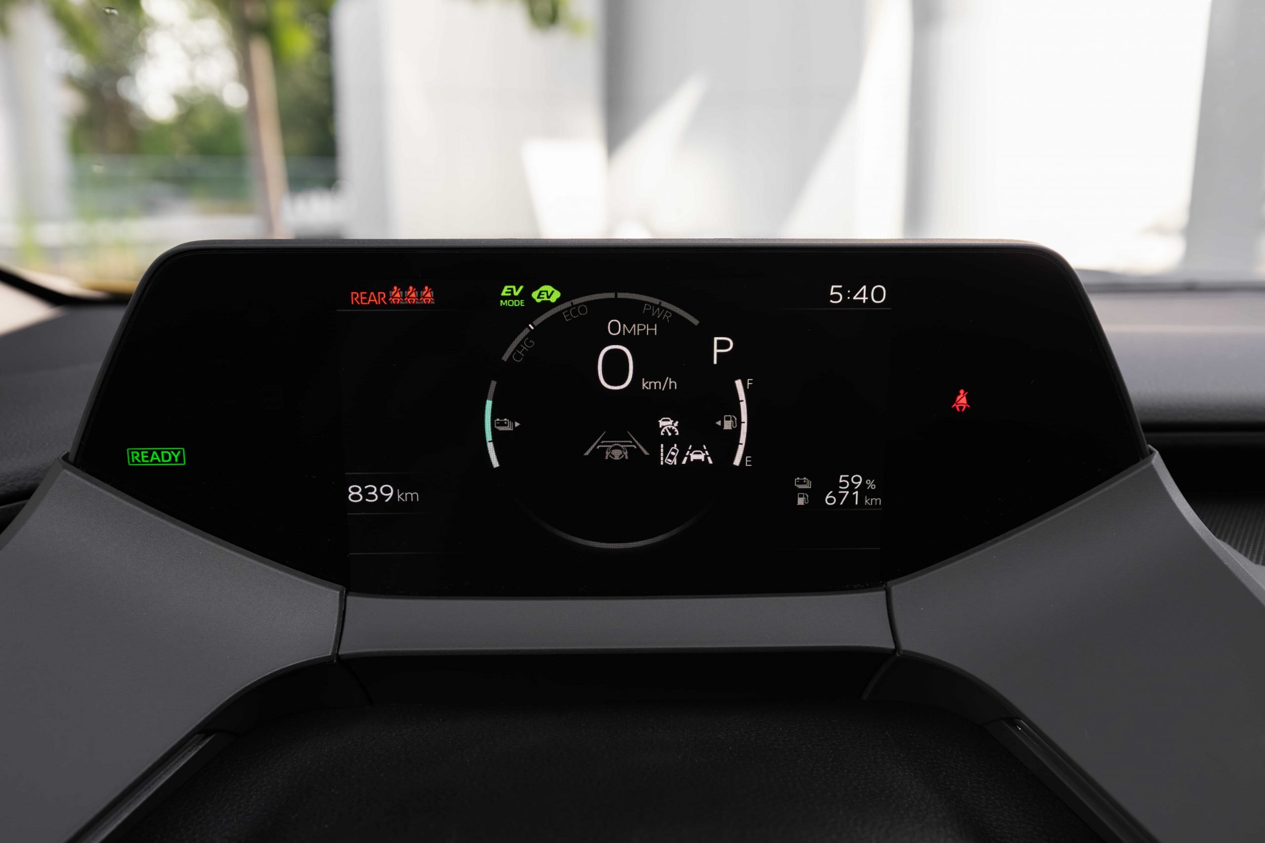 2025 Prius PHEV digital odometer
