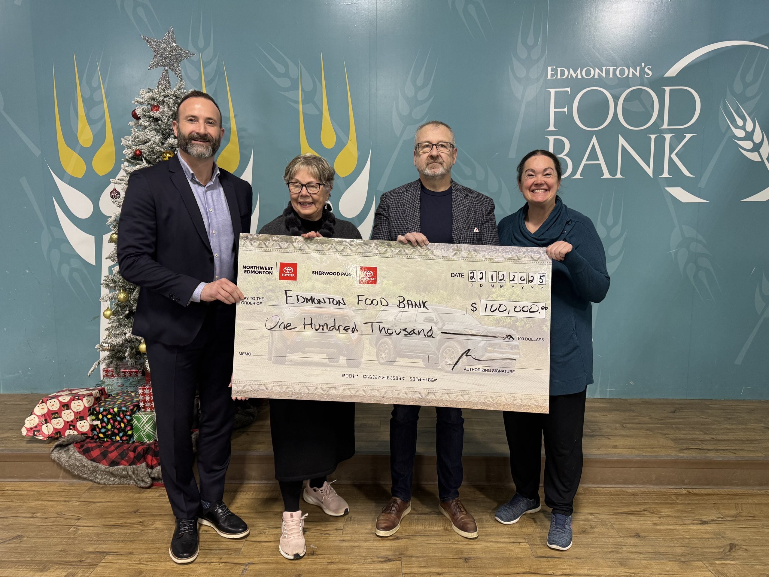 Sherwood park toyota supporting Edmonton food bank