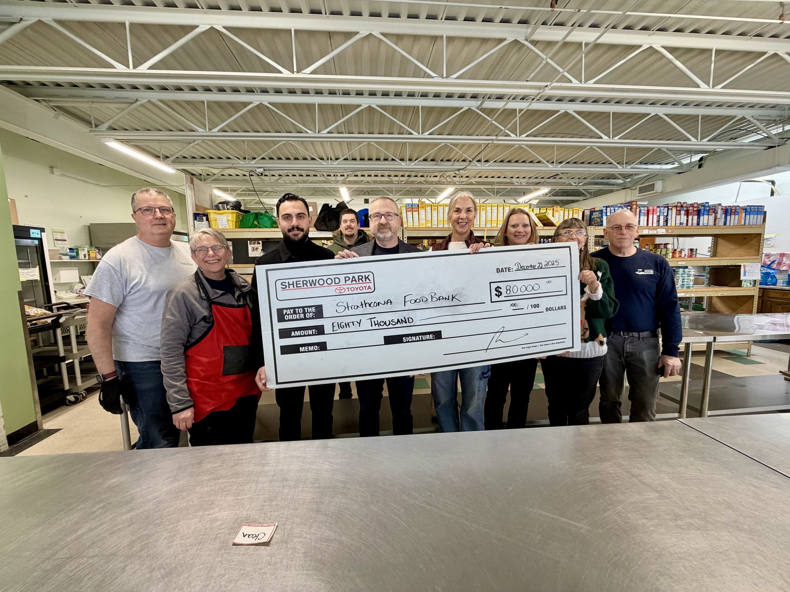 Sherwood park toyota supporting Strathcona food bank