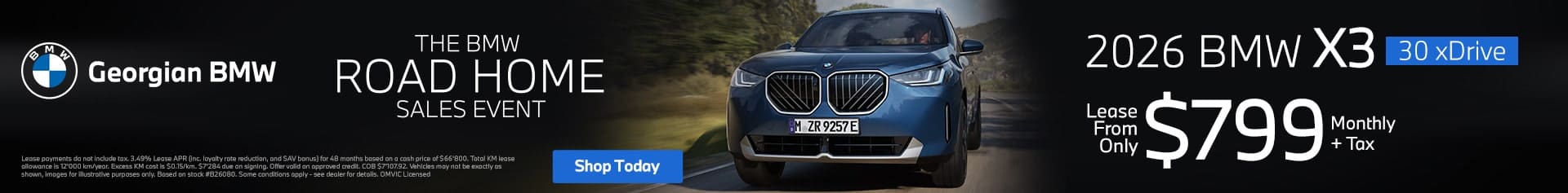 BMW X3 December Lease Deal