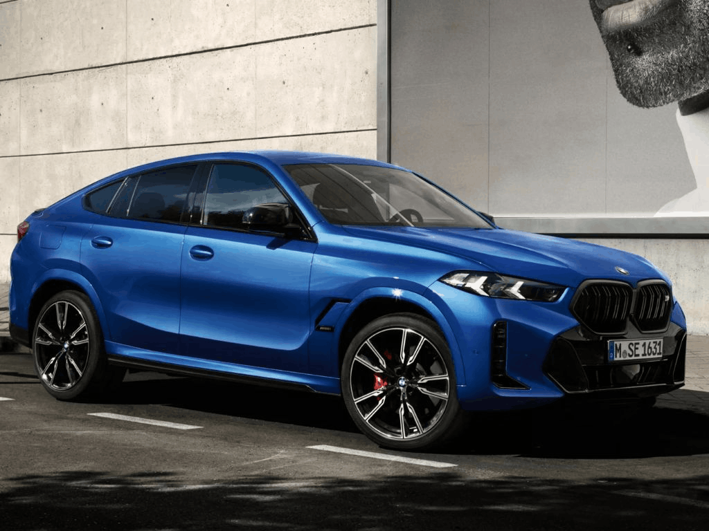 2026 BMW X6 blue exterior city drive